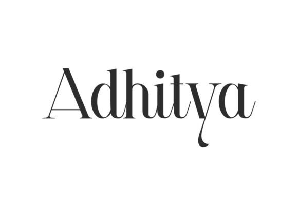 Adhitya: A Modern Serif Display Typeface for Digital Design