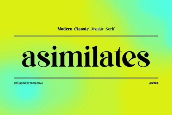 Asimilates Serif Font for Modern Campaign Creatives