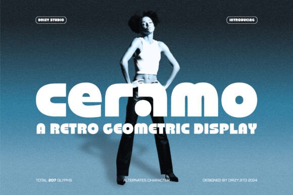 Ceramo: A Retro Geometric Font for Bold Branding