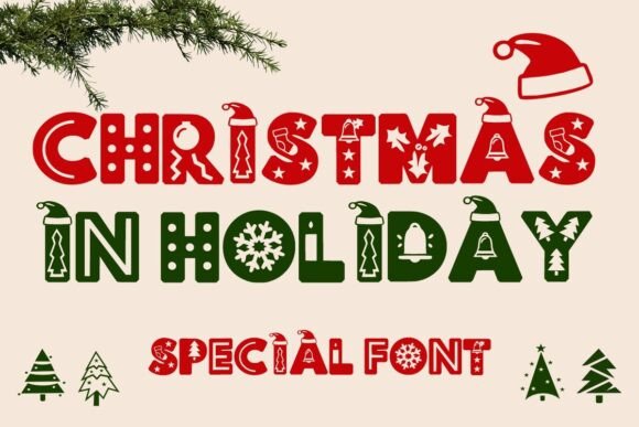 Christmas in Holiday: A Festive Display Font for Small Business Branding