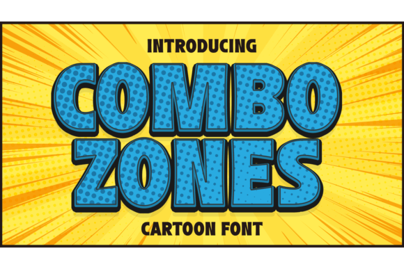 Combo Zones: A Comic Superhero Display Font for Makers
