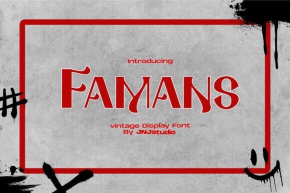 Famans: A Bold Vintage Blackletter Font for Makers