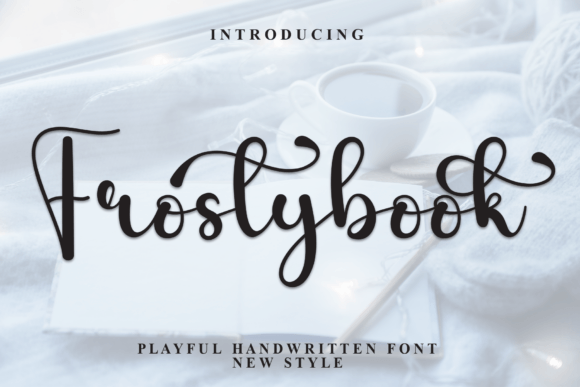 Frostybook: A Handwritten Display Font for Warm Editorial Design
