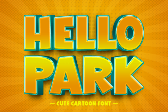 Hello Park: A Chubby Cartoon Display Font for Cheerful Web Design