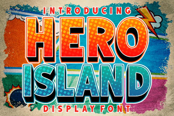 Hero Island Font: A Comic Superhero Typeface for Bold Small Business Branding