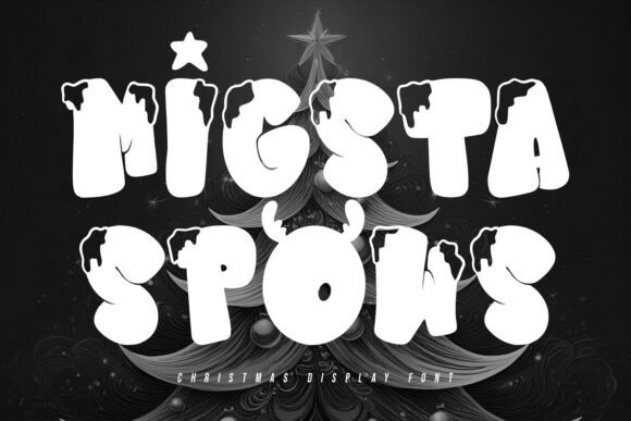 Migsta Spows: A Snowy Display Font for Holiday Branding