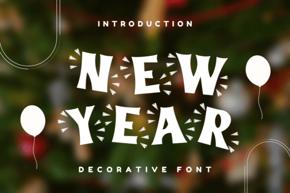 New Years Eve Font: Bold Display Type for Crafters