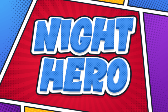 Night Hero: A Playful Display Font for Handmade Product Design