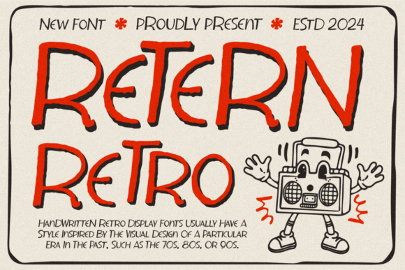 Retern Font: A Handwritten Retro Typeface for Web Design