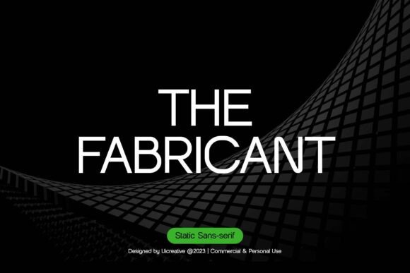 The Fabricant: A Static Sans Serif Font for Polished Brand Identity
